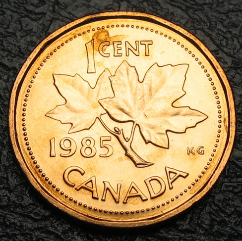 1985 Canada 1-cent, Blunt 5, Circulation