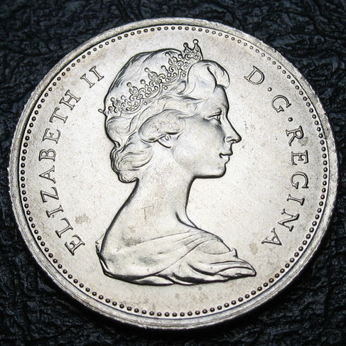 1968 Canada 25-cent, Caribou, Nickel Version, Circulation