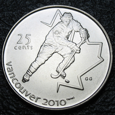 2007 Canada 25-cent, Vancouver 2010 Olympics, Ice Hockey, Circulation