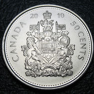 2010 Canada 50-cent, Coat of Arms, Circulation