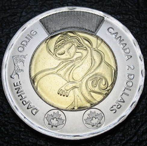 2025 Canada Two-dollar, Celebrating the Life and Art of Daphne Odjig, Non-coloured, Circulation