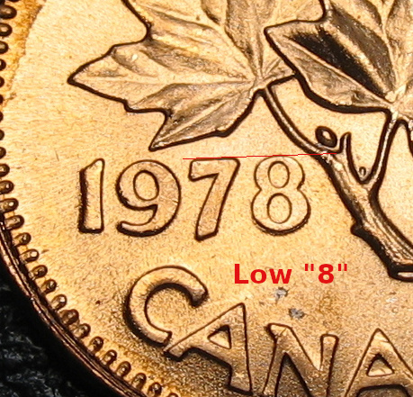 1978 Canada 1-cent, Low 8, Circulation