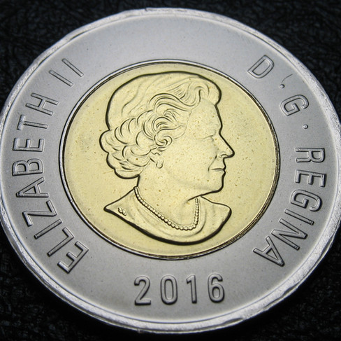 2016 Canada Two-dollar, Polar Bear, Circulation