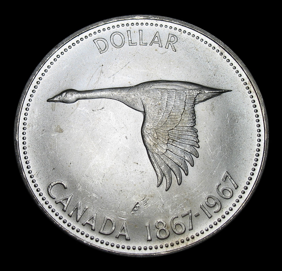 1967 Canada One Dollar, Goose, Silver, Circulation