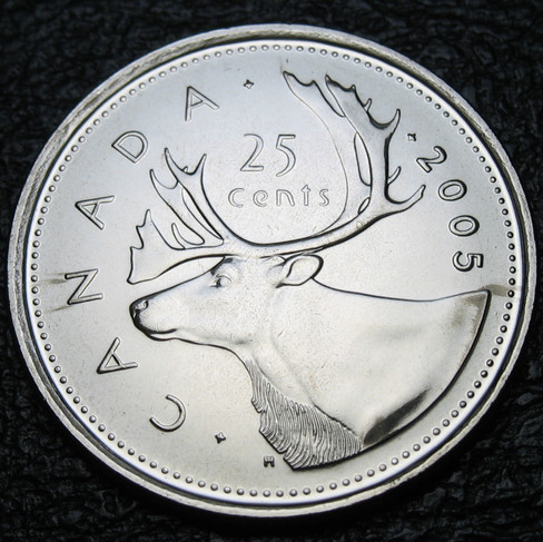 2005 Canada 25-cent, Caribou, Circulation