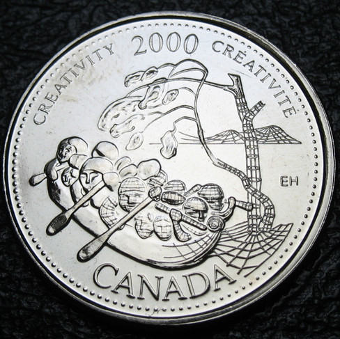 2000 Canada 25-cent, Creativity, October, Millennium Quarter, Circulation