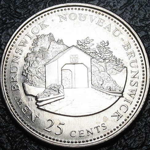 1992 Canada 25-cent, New Brunswick, Circulation