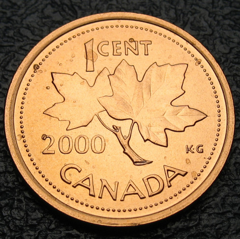 2000 Canada 1-cent, Non-magnetic, Circulation