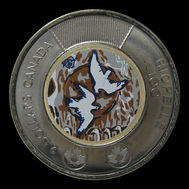 2023 Canada Two-dollar, Jean Paul Riopelle, Coloured, Circulation