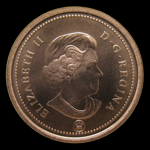 2009 Canada 1-cent, Maple Leaves, Non-magnetic, Circulation