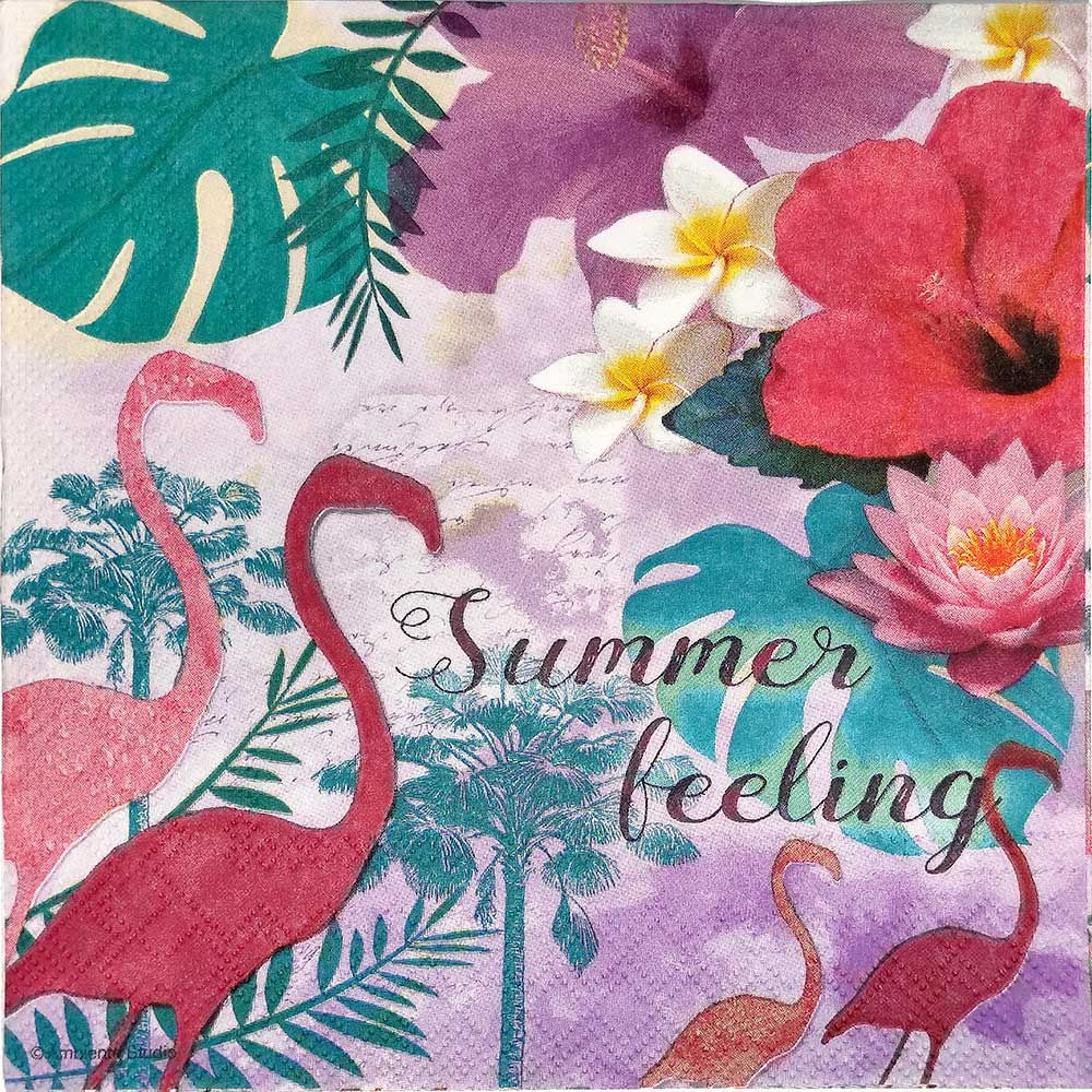 Servi- flamingos lila