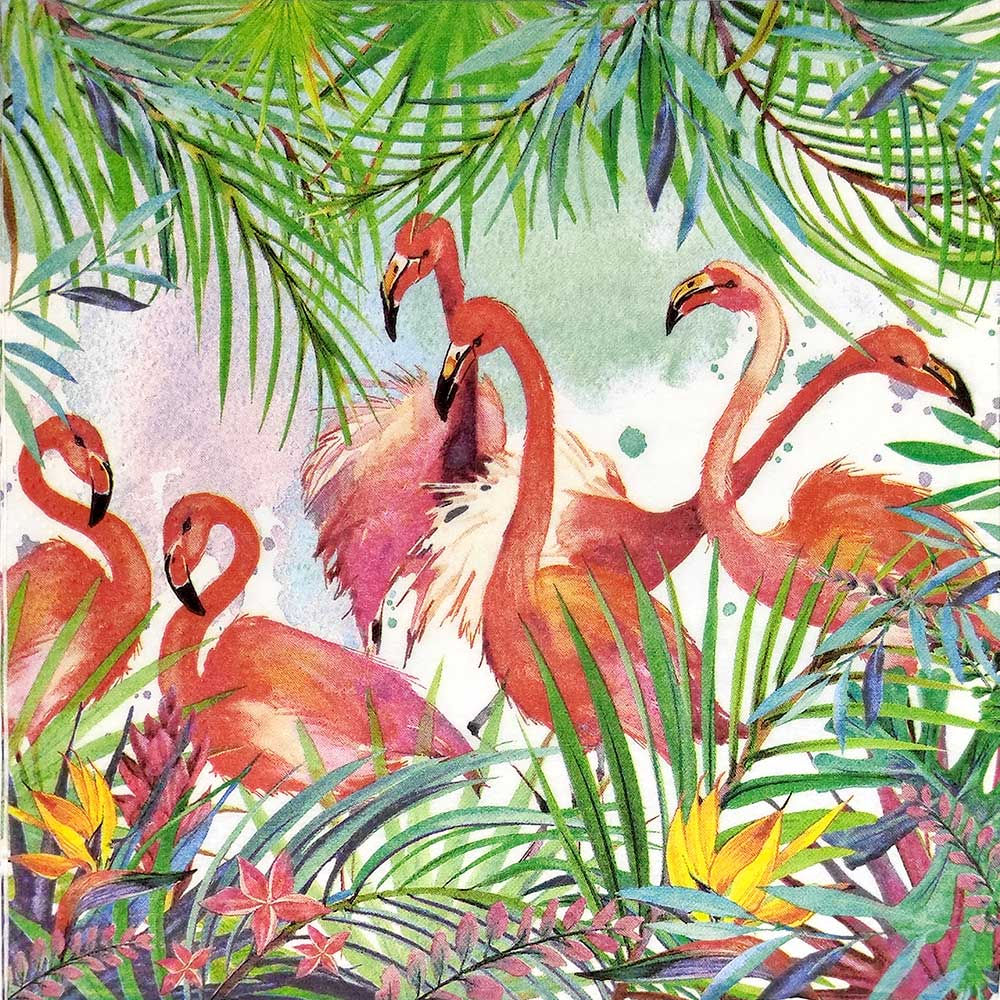 Servi- flamingos verde