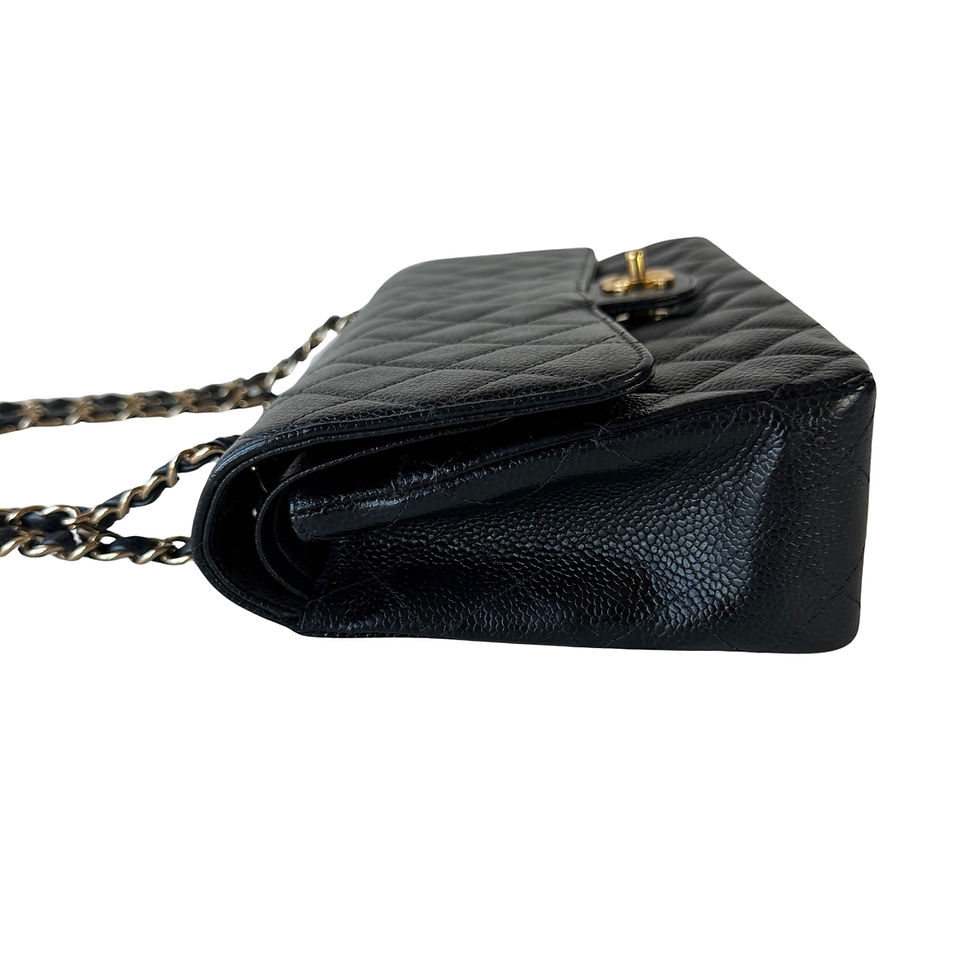 Miniatyrbilde: CHANEL CLASSIC MEDIUM CAVIAR BLACK GHW