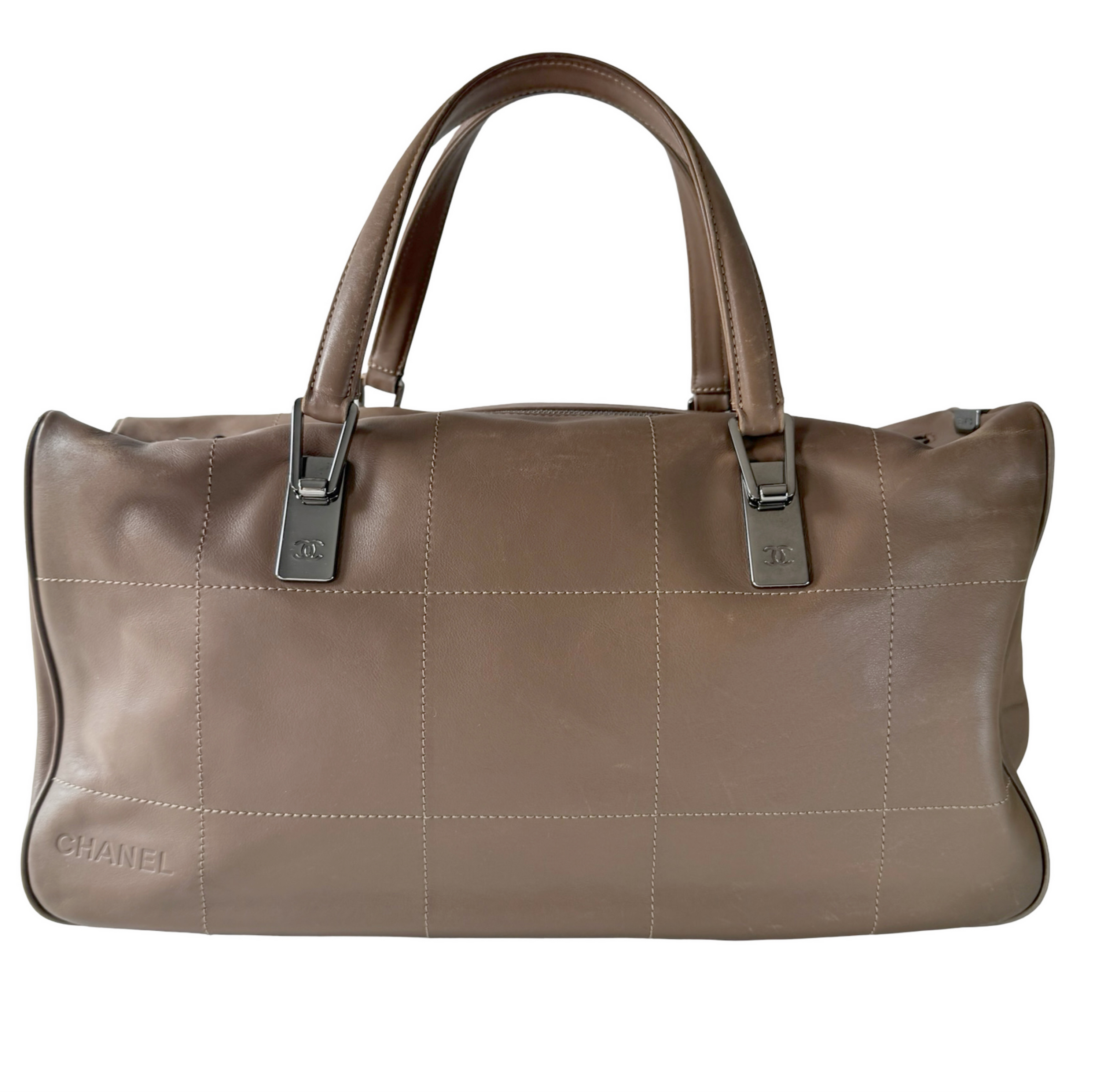 CHANEL CHOCOLATE BAR LEATHER TOTE SHW