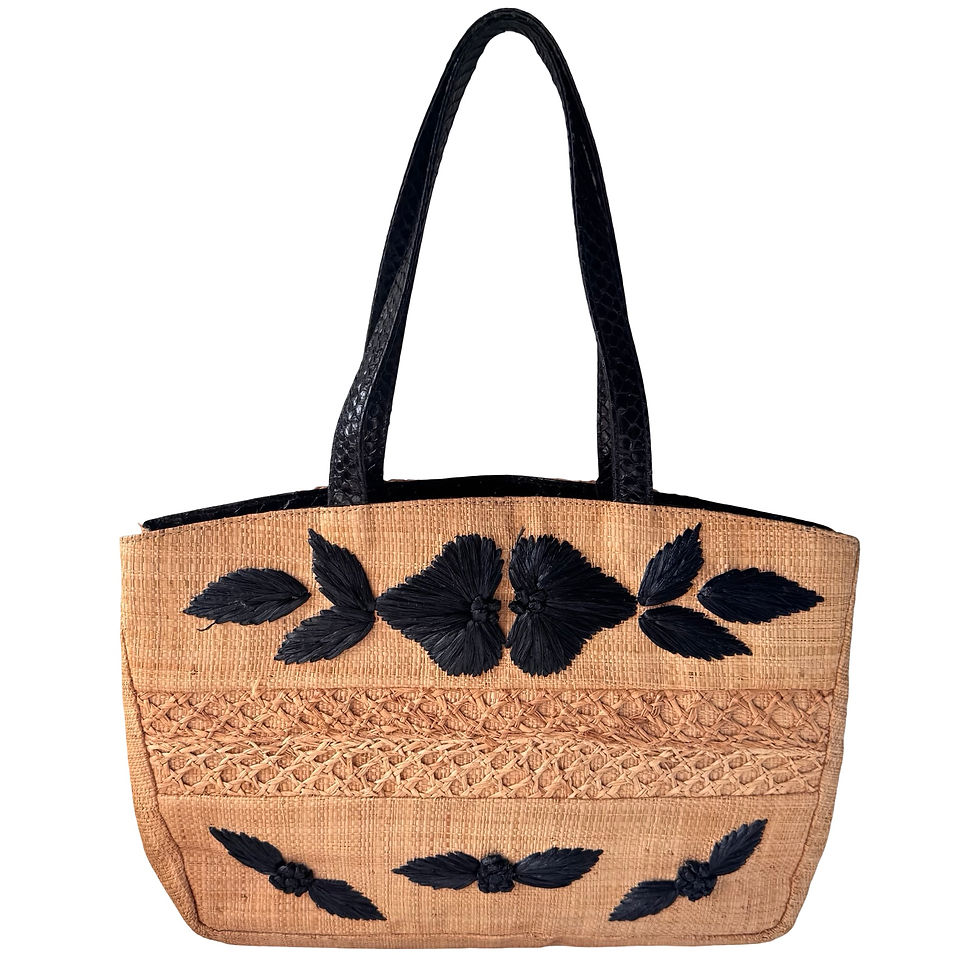 Miniatyrbilde: FENDI EMBROIDED RAFFIA TOTE