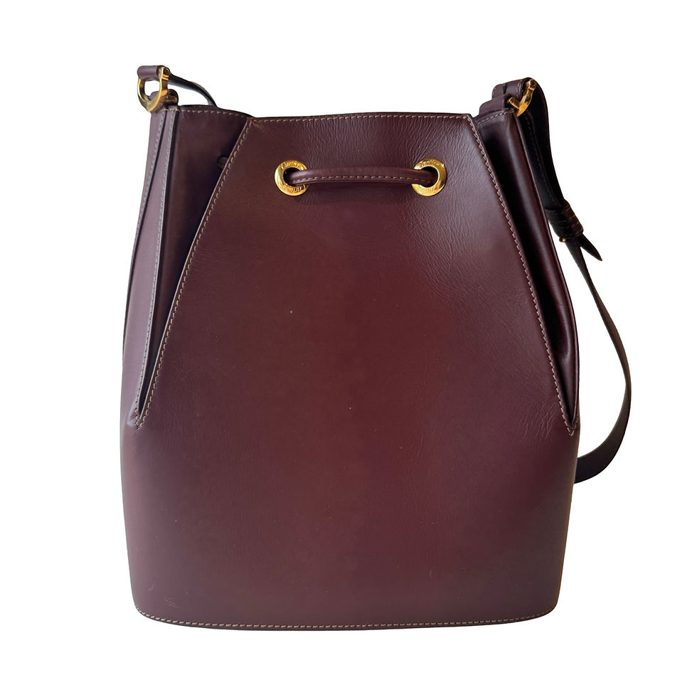 Miniatyrbilde: CARTIER BURGUNDY BUCKET BAG GHW
