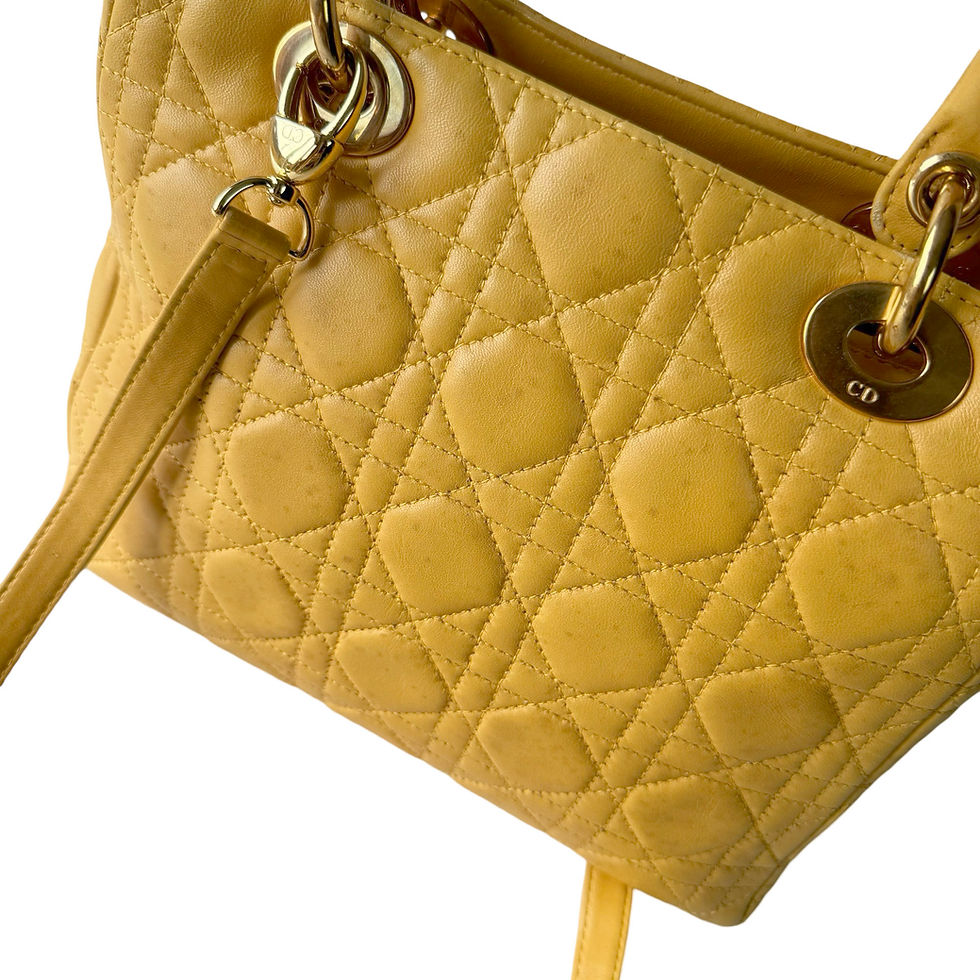 Miniatyrbilde: CHRISTIAN DIOR LADY DIOR YELLOW MEDIUM