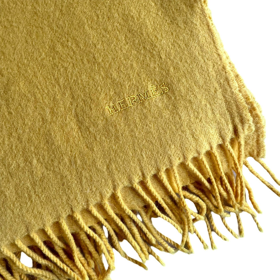 Miniatyrbilde: HERMÈS CASHMERE/WOOL SCARF YELLOW