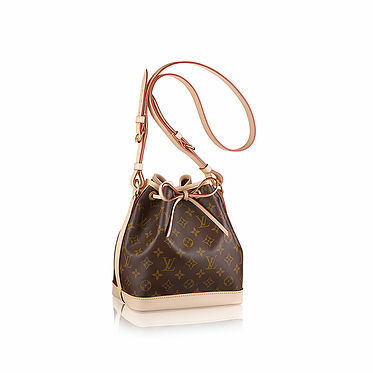 Kompakt Louis Vuitton Noé i monogram med lang skulderrem.