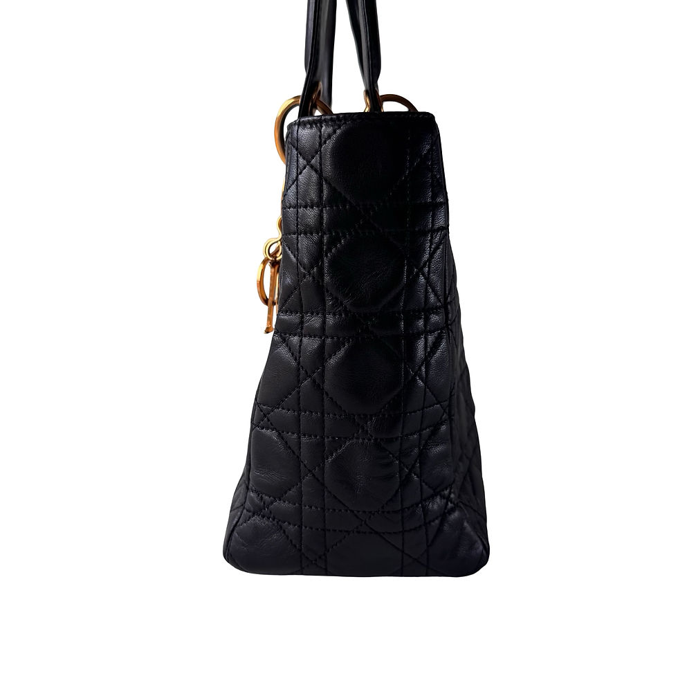 Miniatyrbilde: CHRISTIAN DIOR LADY DIOR BLACK MEDIUM