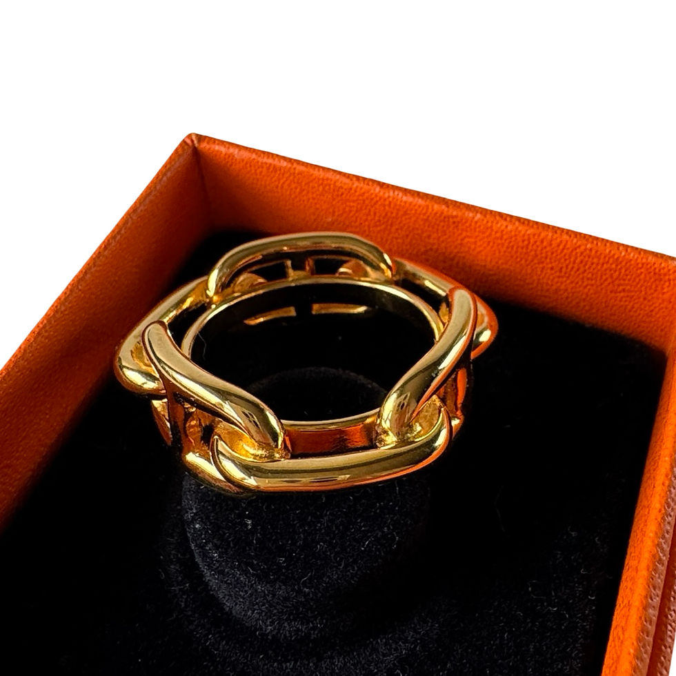 HERMÈS CHAIN D'ANCRE SCARF RING GHW