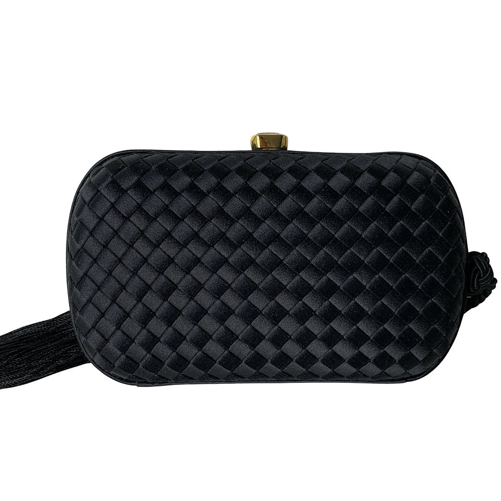 Miniatyrbilde: BOTTEGA VENETA THE KNOT FRINGE CLUTCH BLACK