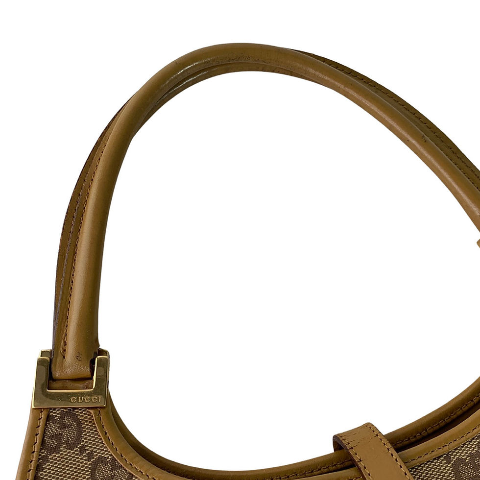 Miniatyrbilde: GUCCI JACKIE BARDOT MONOGRAM MEDIUM BEIGE GHW