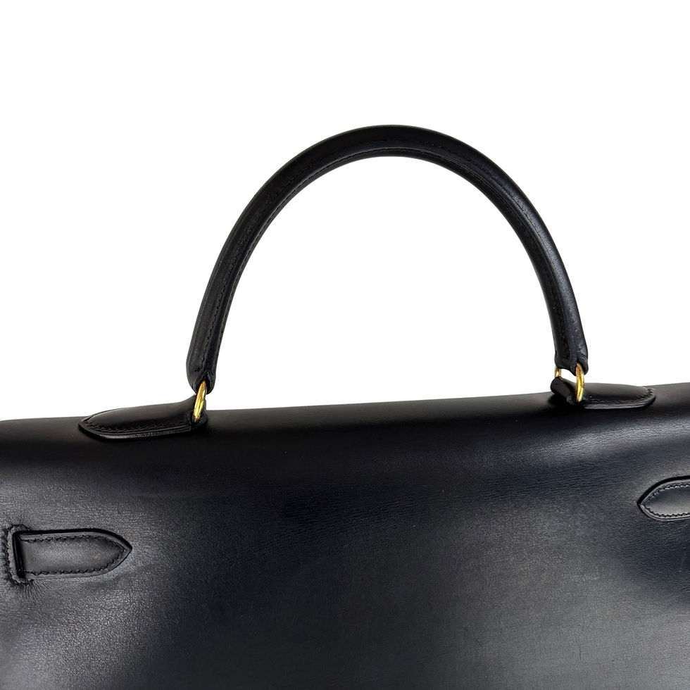 Miniatyrbilde: HERMÈS KELLY 35 SELLIER BOX CALF BLACK GHW