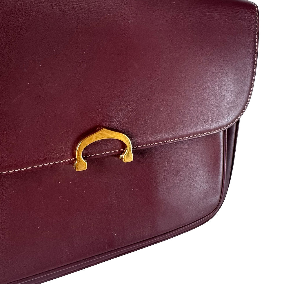 Miniatyrbilde: CARTIER BURGUNDY SHOULDER BAG GHW