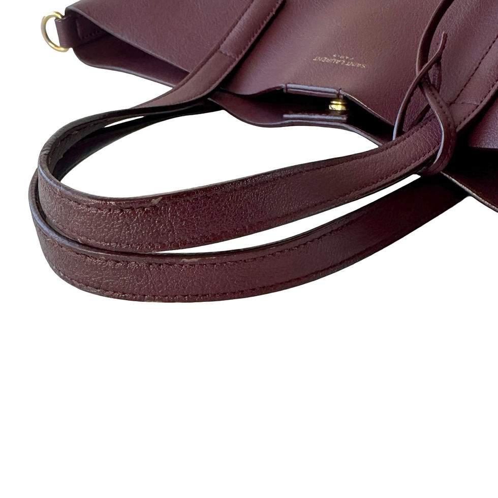 Miniatyrbilde: SAINT LAURENT LEATHER TOTE BURGUNDY