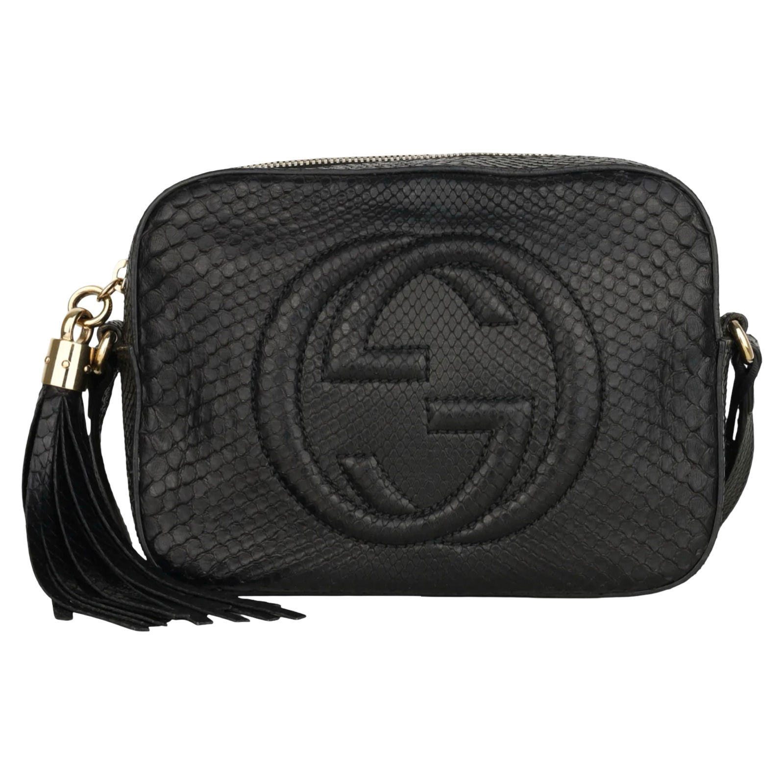 GUCCI SOHO DISCO BAG BLACK PYTHON