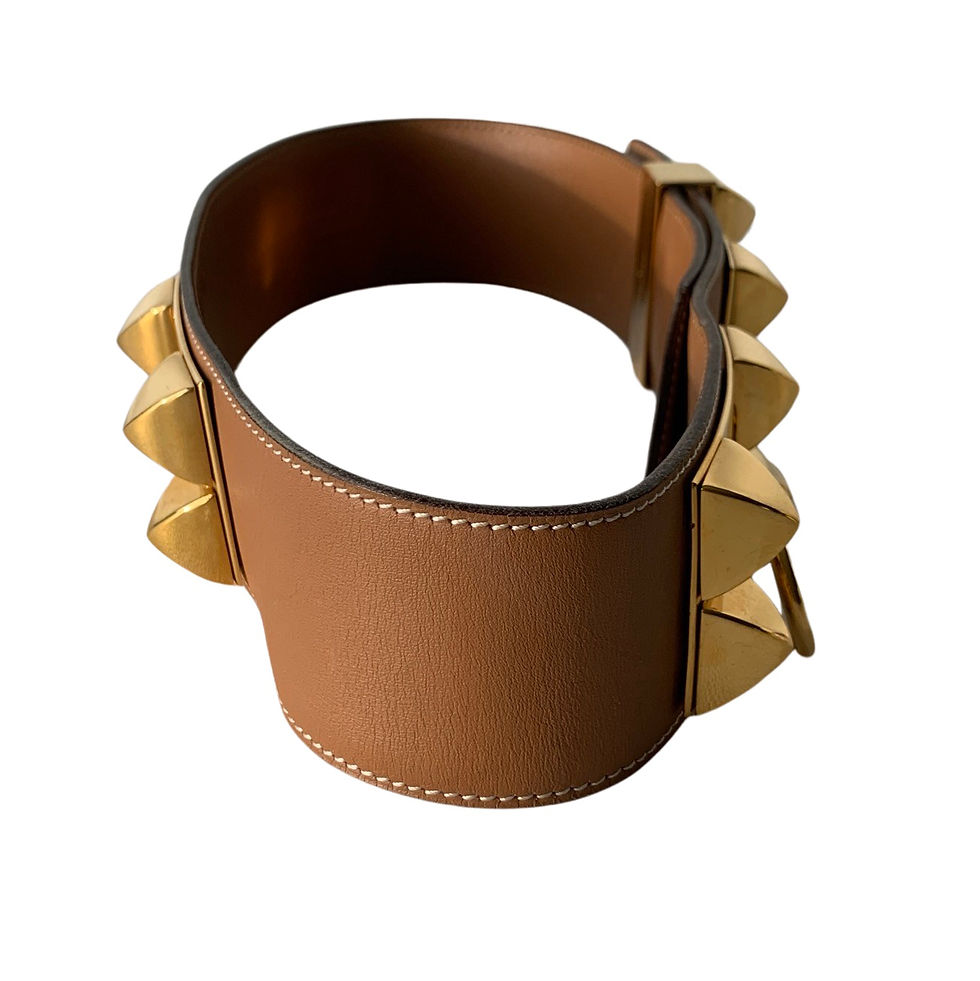 Miniatyrbilde: HERMÈS COLLIER DE CHIEN BELT GOLD GHW 60CM
