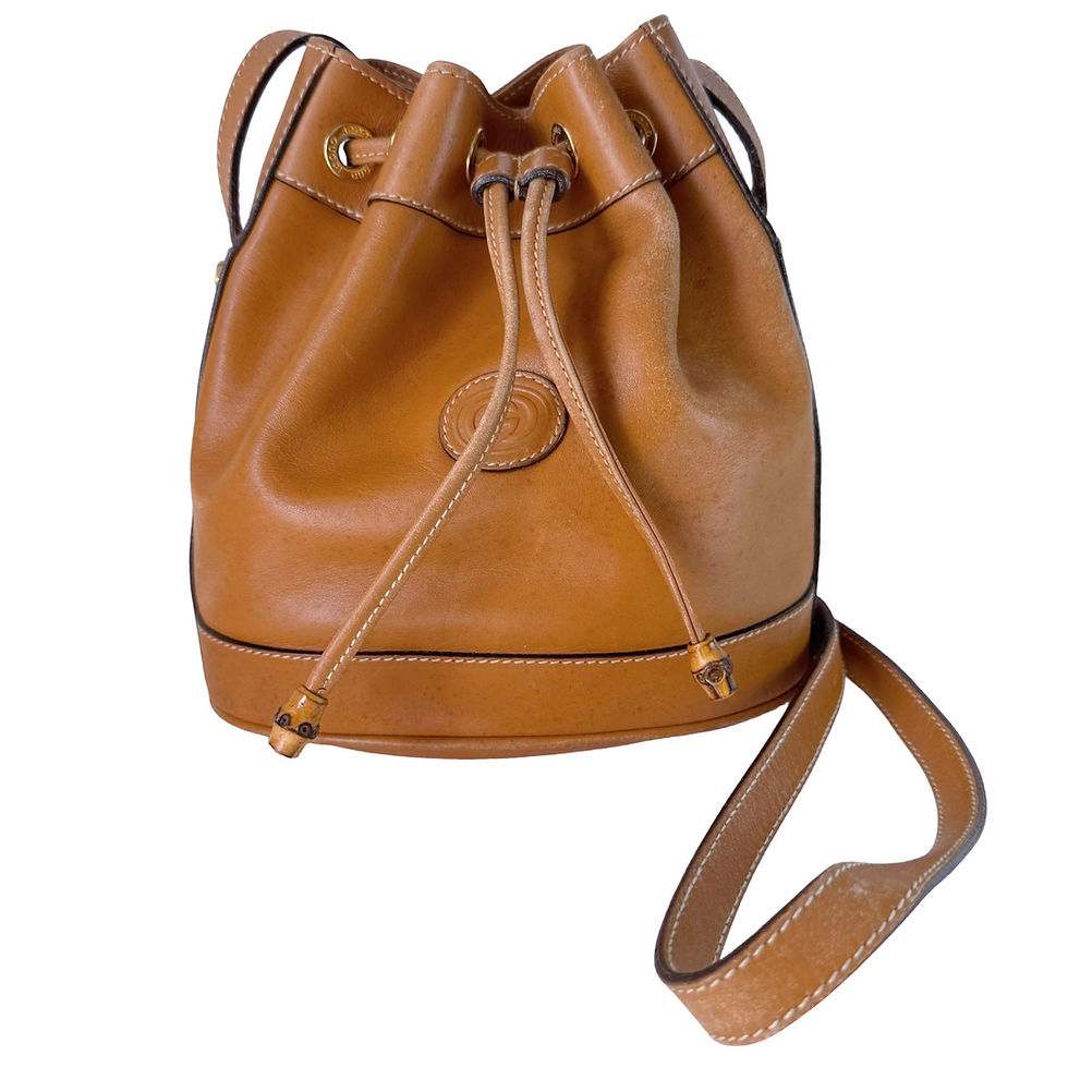 GUCCI MINI BUCKET BAG BROWN GHW