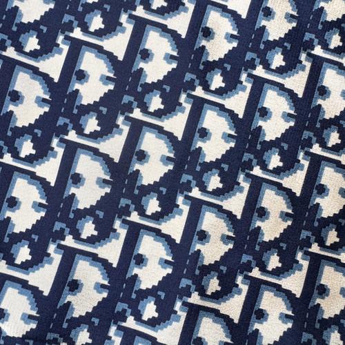 CHRISTIAN DIOR SILK TROTTER SCARF NAVY | VINTAGEFEVER.NO