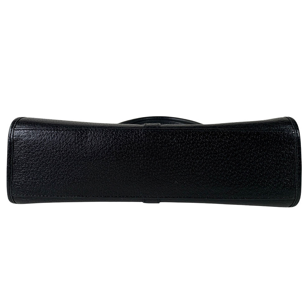 Miniatyrbilde: GUCCI JACKIE BARDOT SMALL BLACK LEATHER SHW