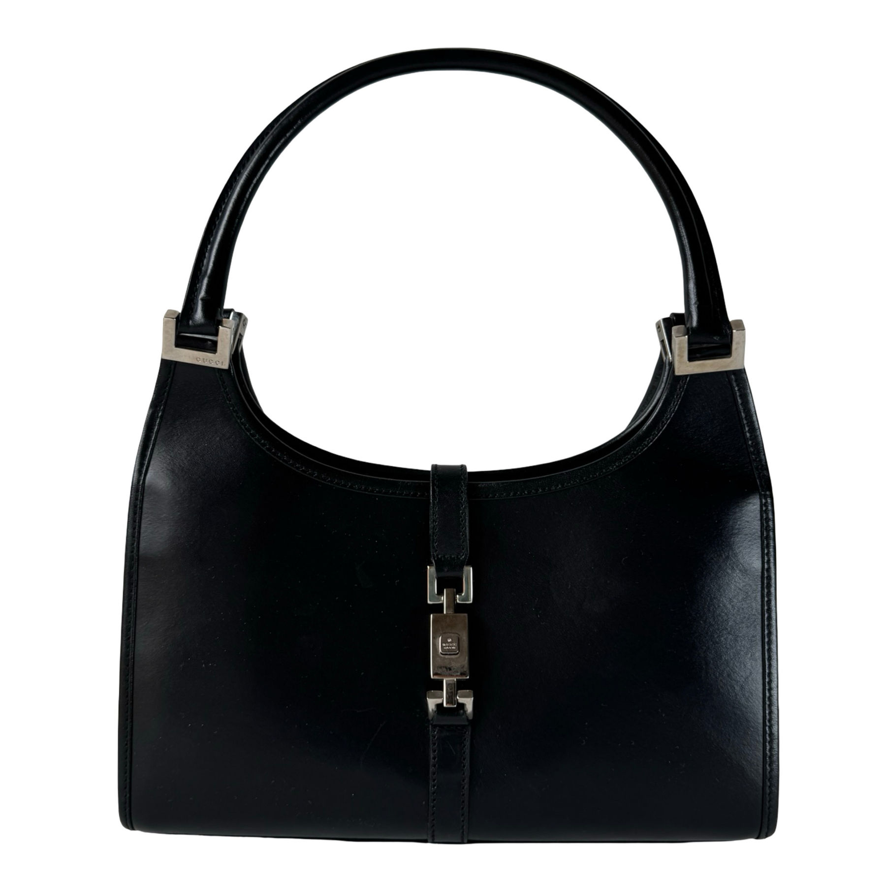 GUCCI JACKIE BARDOT SMALL BLACK LEATHER SHW