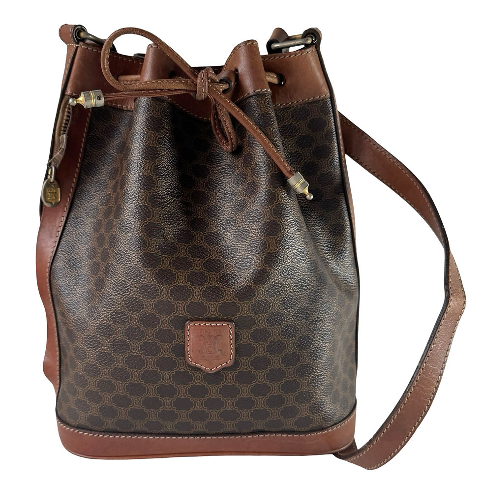 CELINE MACADAM BUCKET BAG