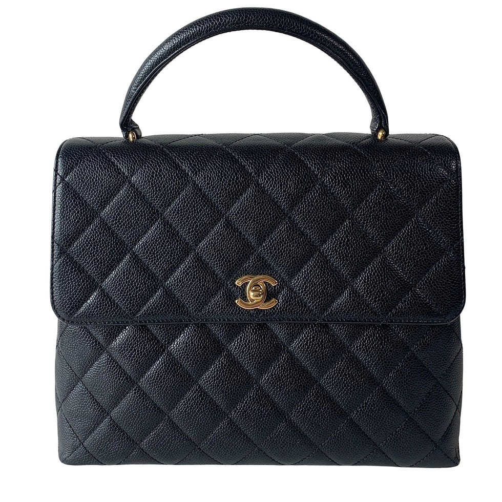 CHANEL TOP HANDLE CAVIAR BLACK GHW