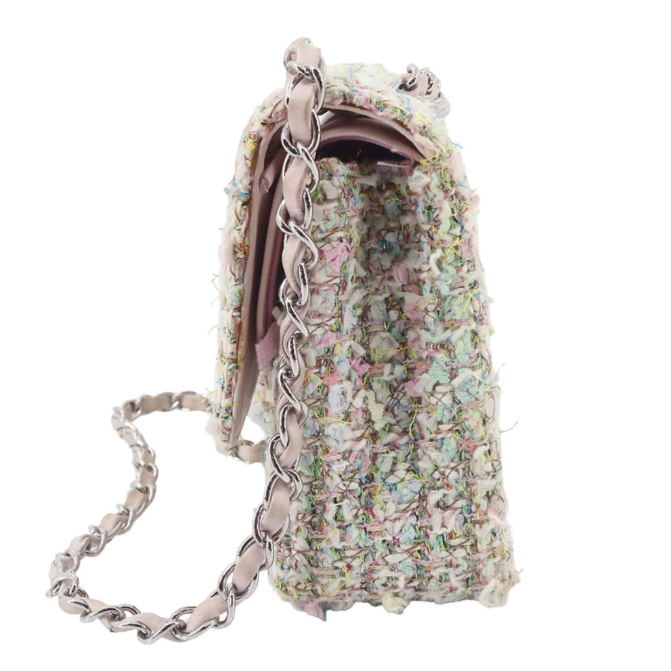 Miniatyrbilde: CHANEL CLASSIC MEDIUM TWEED MULTICOLOR SHW