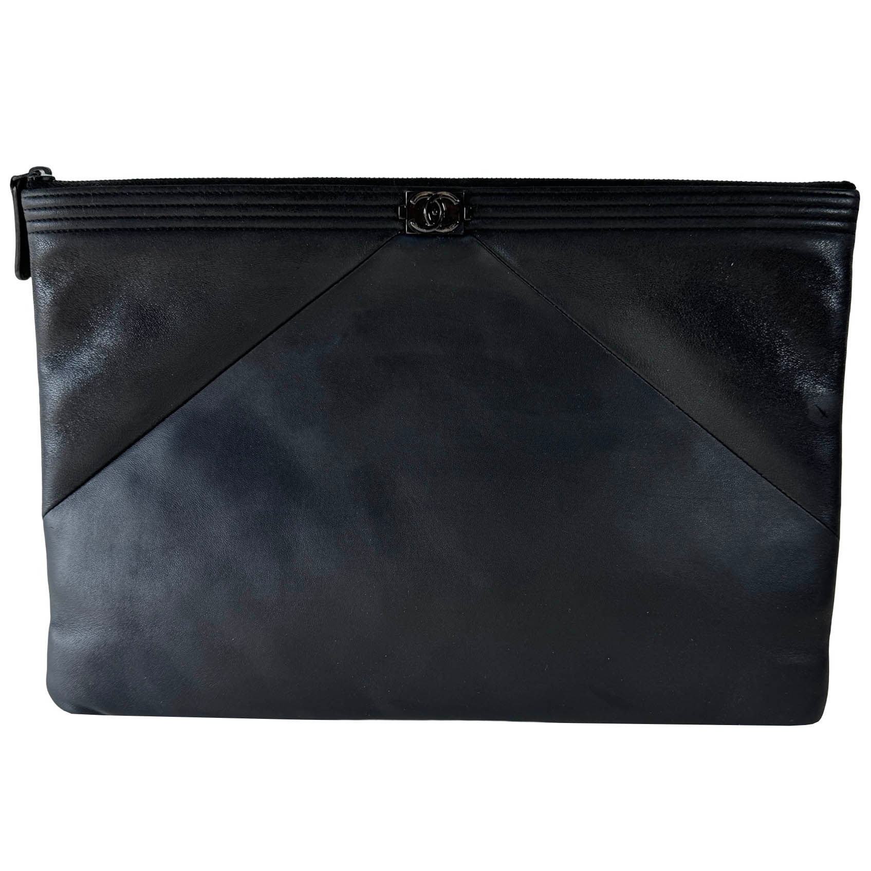 CHANEL BOY POUCH CASE BLACK