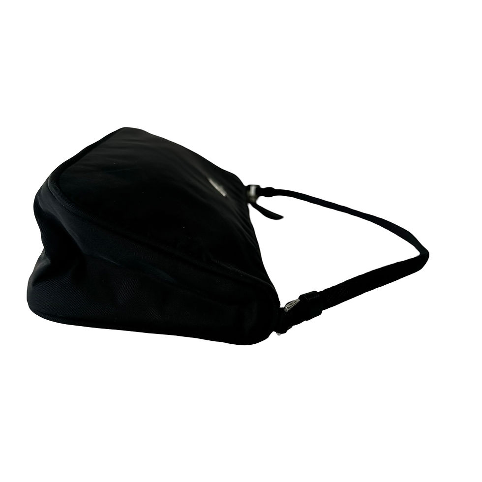 Miniatyrbilde: PRADA BLACK NYLON SHOULDER BAG