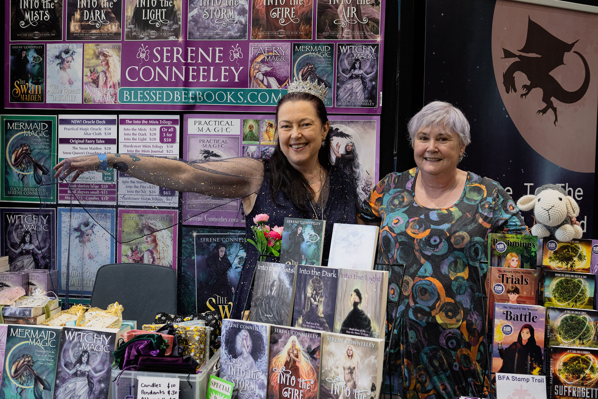 Authors displaying their books