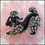 Thumbnail: 1950s Signed BSK Vintage Rhinestone Poodle Pin