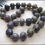 Thumbnail: 1970s Caribbean Blues Fossil Bead Vintage Necklace