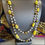 Thumbnail: 1930s RARE Czech Yellow n Opalescent Glass 24kt Gold Long Antique Necklace
