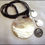 Thumbnail: Tiger Stripe Mother of Pearl Necklace w Pierced Earrings