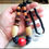 Thumbnail: 1960s Colorful Earthy Wood Bead Vintage Necklace