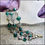 Thumbnail: Book Piece 1950s Trifari Emerald Crystal Vintage Bracelet 3 Strand