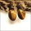 Thumbnail: 1970s Tigers Eye Petite Vintage Pierced Earrings