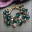 Thumbnail: Book Piece 1950s Trifari Emerald Crystal Vintage Bracelet 3 Strand